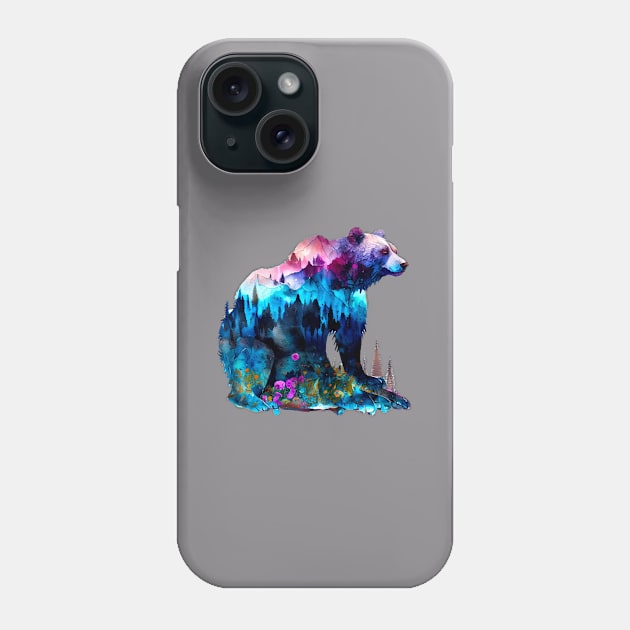 Watercolor Grizzly Phone Case by Kingdom Arts and Designs