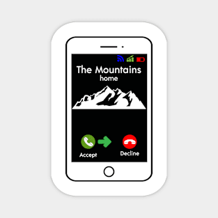 The Mountains Are Calling And I Must Go Cell Phone Cute Funny Magnet