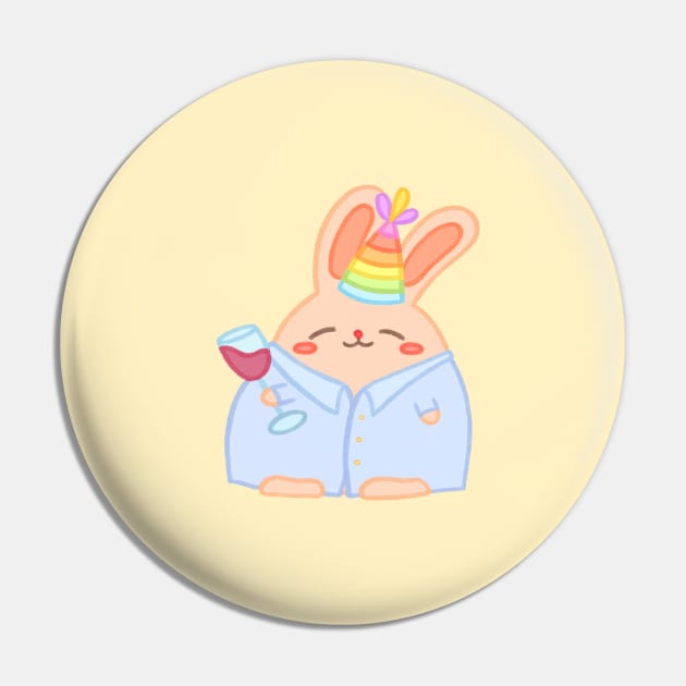 Chubbit Wine Party Logo Pin by Chubbit