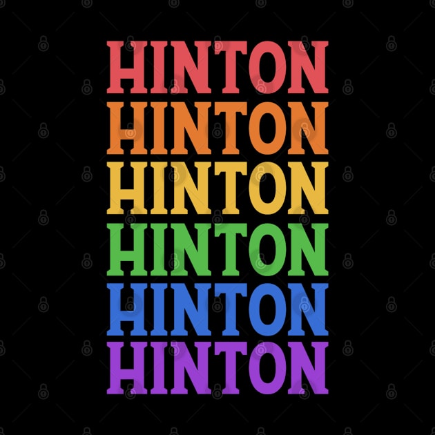 HINTON RAINBOW TEXT by OlkiaArt