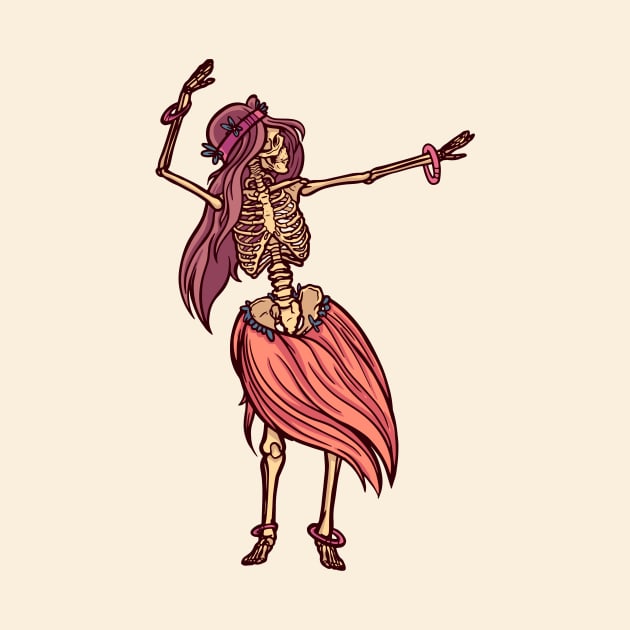 Vintage Skeleton Hula Girl by SLAG_Creative