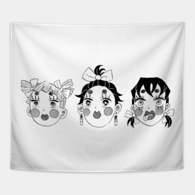 Demon Slayer Tanjiro Cross Dress Girls Demon Slayer Tapestry Teepublic Au