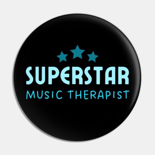 Music Therapist Superstar – Typography – Peach Pin