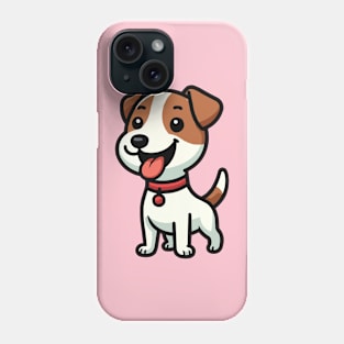 Jack Russell Terrier cartoon puppy Phone Case