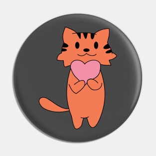 Tiger heart (pink) Pin