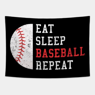 Eat Sleep Baseball Repeat Funny Gift Tapestry