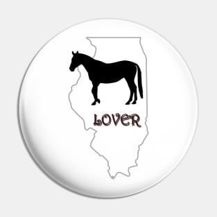 Illinois Horse Lover Gifts Pin