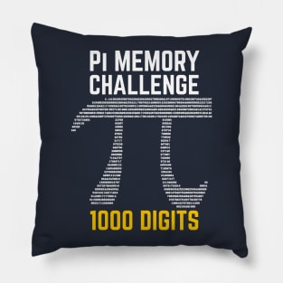 1000 Digits of Pi Memory Challenge - Pi Day Pillow