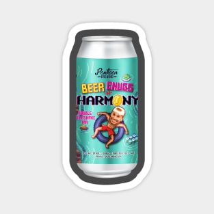 Beer Chugs-n-Harmony Can Art Magnet