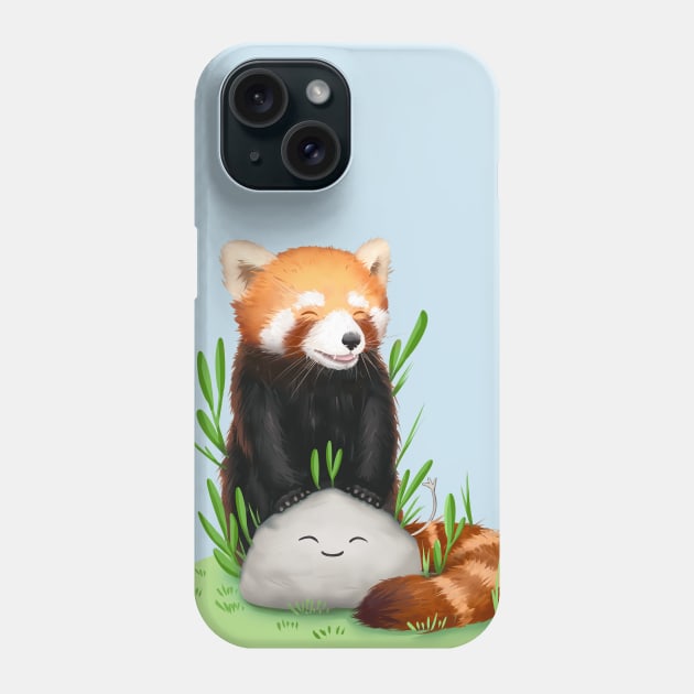 The famous red panda and stone (without background) Phone Case by LilianaTikage