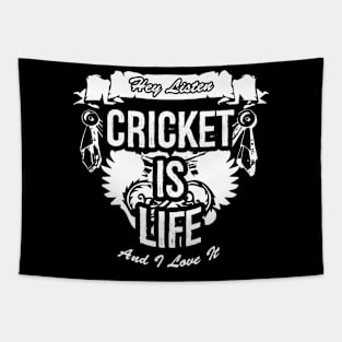 Cricket Is Life Creative Job Typography Design Tapestry