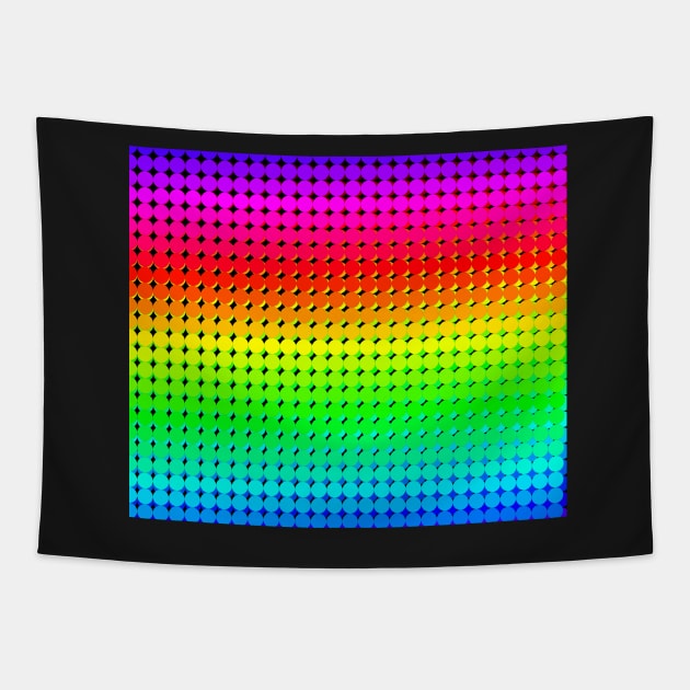 Rainbow Polka dots 006 Tapestry by rupertrussell