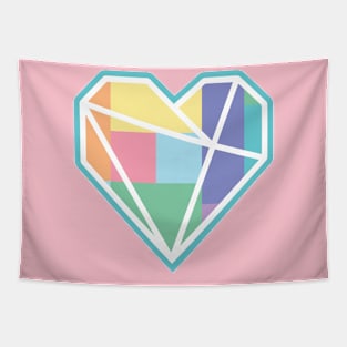 Love Heart Scandinavian Geometric Tapestry