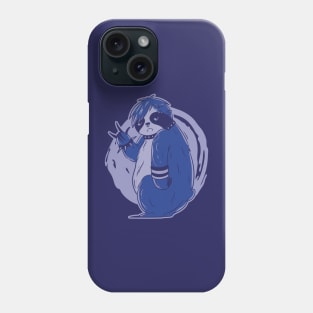 Funny Goth Sloth Cartoon // Cute Sloth Emo Drawing Phone Case