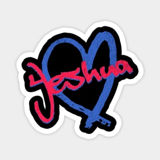 I Love Yeshua Vintage 80's & 90' Red and Blue Magnet