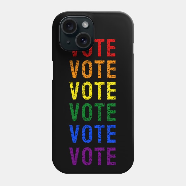 Vote LGBTQ+ Distress Style, Vote for American President 2020 Phone Case by WPKs Design & Co