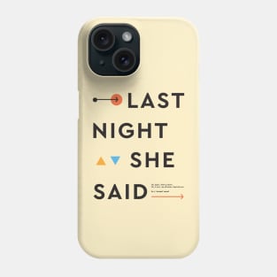 Last night she said - black Phone Case