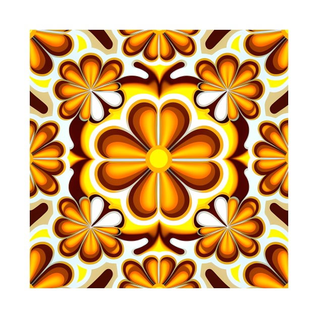 70s Groovy Flower Pattern by TheJadeCat