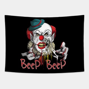 Beep Beep Classic Horror Clown Tapestry