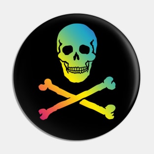 Skull & Crossbones / Jolly Roger (Rainbow) Pin