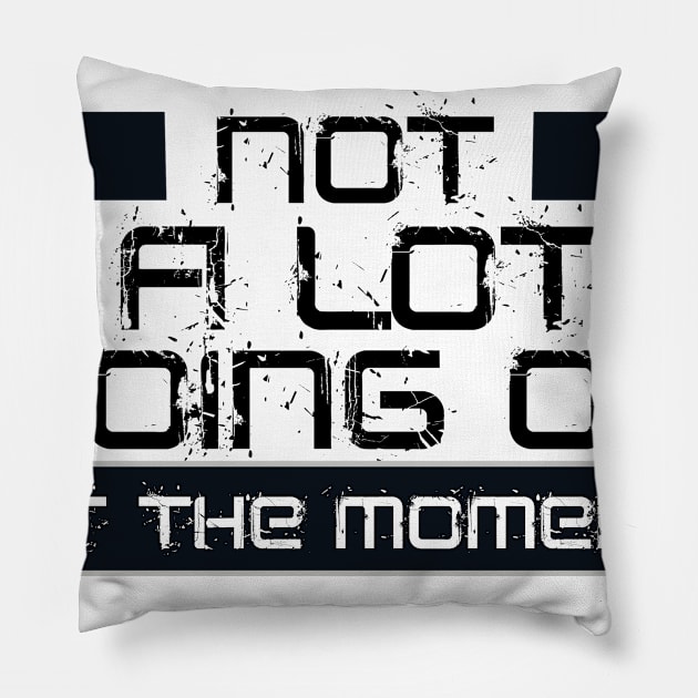 Not A Lot Going On At The Moment Pillow by adrinalanmaji