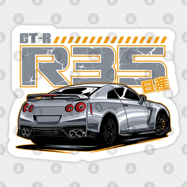 Supreme GTR R35 Sticker for Sale by NERON-ART