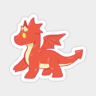 Cute Red Dragon Magnet