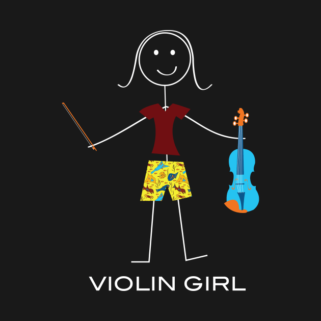 Funny Womens Violin Girl by whyitsme