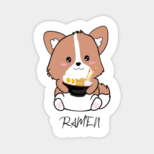 Kawaii Ramen Corgi Magnet