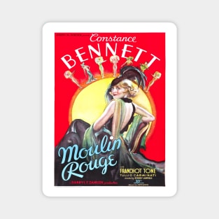 Moulin Rouge Vintage Poster Costance Bennett Magnet