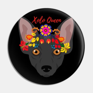 Floral Xolo Dog-Xolo Queen Pin