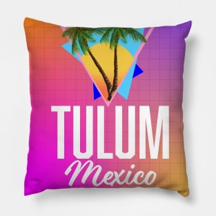 Tulum Mexico travel poster Pillow