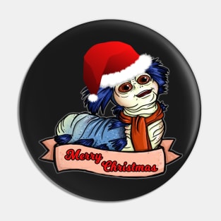 Labyrinth Worm Christmas Pin