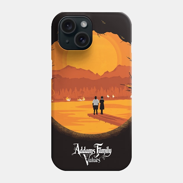 The Addams Family Values film print Phone Case by Phil Shelly Creative