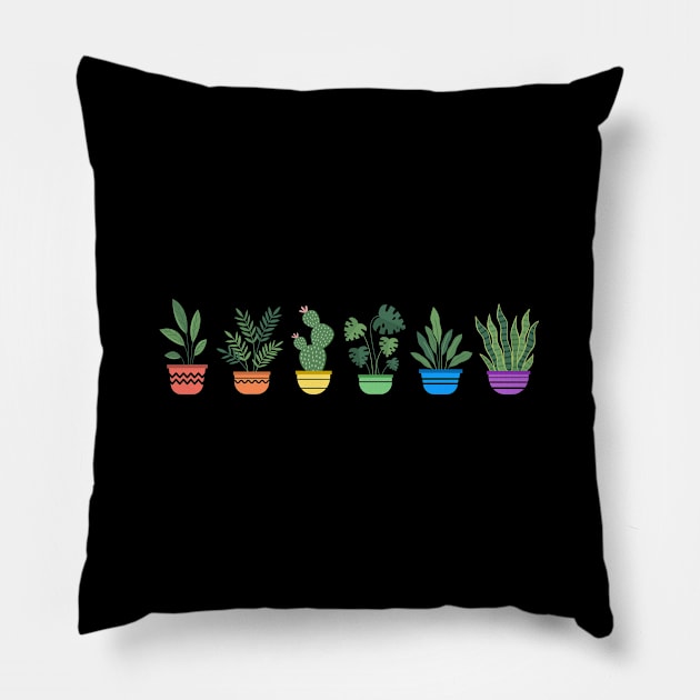 Pride Rainbow House Plants Shirt, LGBTQ, Gay Shirt, Lesbian Shirt, Gift for Gay Lesbian, Queer Pride Month Pillow by InfiniTee Design