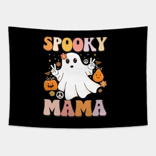 Spooky mama Halloween groovy Spooky Halloween Tapestry