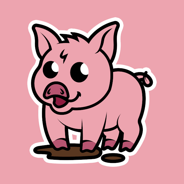 Pig - Piggy - Cartoon Animals - Cartoon Island by Cartoon Island