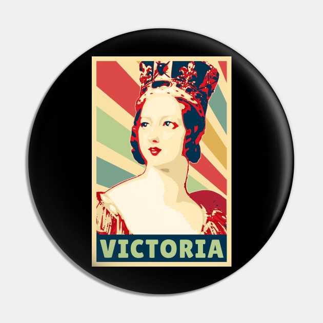 Victoria Queen Of England Vintage Colors Pin by Nerd_art
