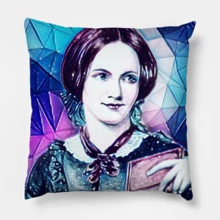 Charlotte Bronte Snowy Portrait | Charlotte Brontë Artwork 6 Pillow