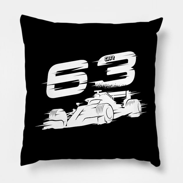 We Race On! 63 [White] Pillow by DCLawrenceUK