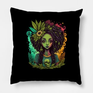 Goddess of Marijuana Pillow