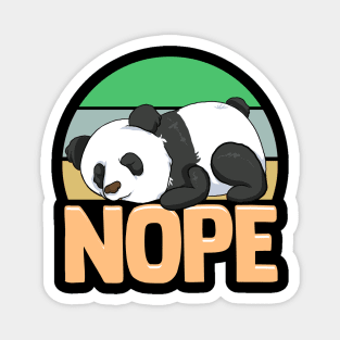 Cute & Funny Nope Sleepy Napping Lazy Panda Magnet
