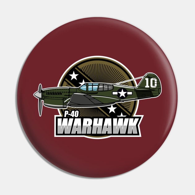 P-40 Warhawk Pin by Tailgunnerstudios