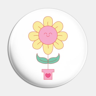 Adorable smiling flower Pin