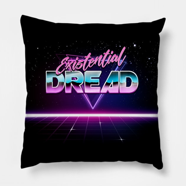 Existential Dread - Vaporwave Aesthetic Nihilism Design Pillow by DankFutura