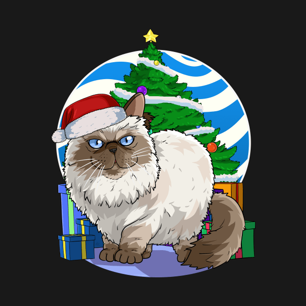 Himalayan Persian Cat Santa Christmas Gift by Noseking