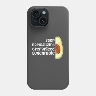 Stop Normalizing Overpriced Guacamole Phone Case