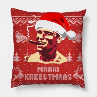 arnold schwarzenegger Maari Kreestmaas Pillow