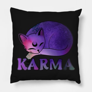 Quotes Funny Aesthetics  Me an Karma vibe like that Funny lazy cat Pillow