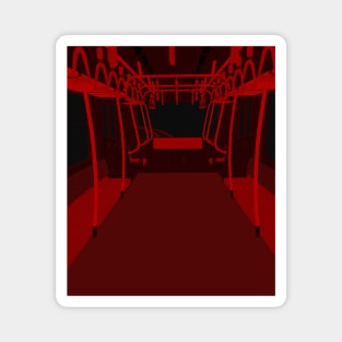 Empty Subway Train Magnet